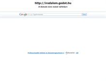 Tablet Screenshot of irodalom.godot.hu